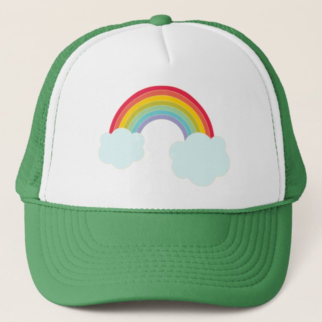 Retro Rainbow Trucker Hat (Front)