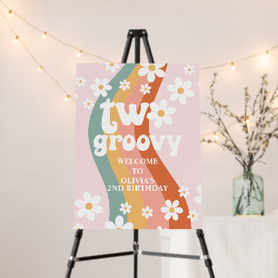 Retro Rainbow Two Groovy Daisy 2nd Foam Board