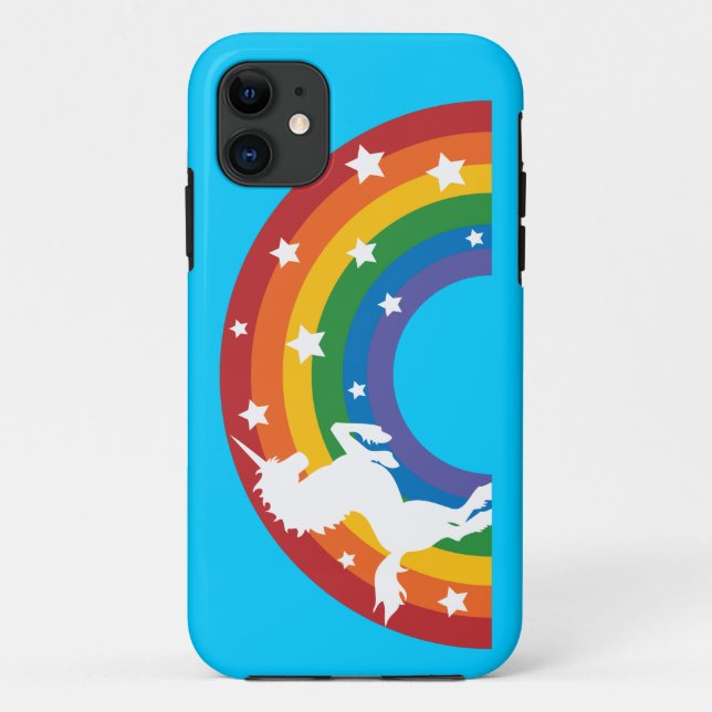 Retro Rainbow Unicorn iPhone 5/5S Case (Back)