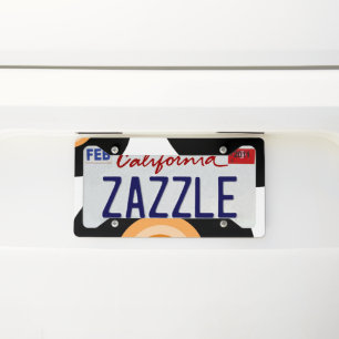 Retro Rainbow Vinyl #2 #wall #art License Plate Frame