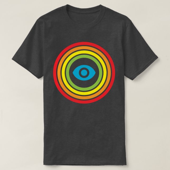 retro rainbow visibility eye T-Shirt (Design Front)