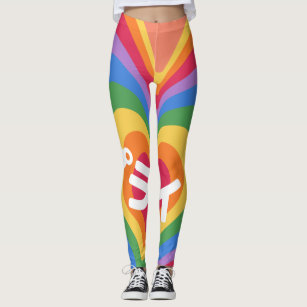 Rainbow Hearts Leggings - GearDen