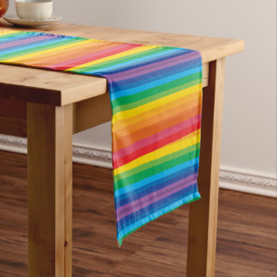 Retro Rainbows 14"x72" Table Runner