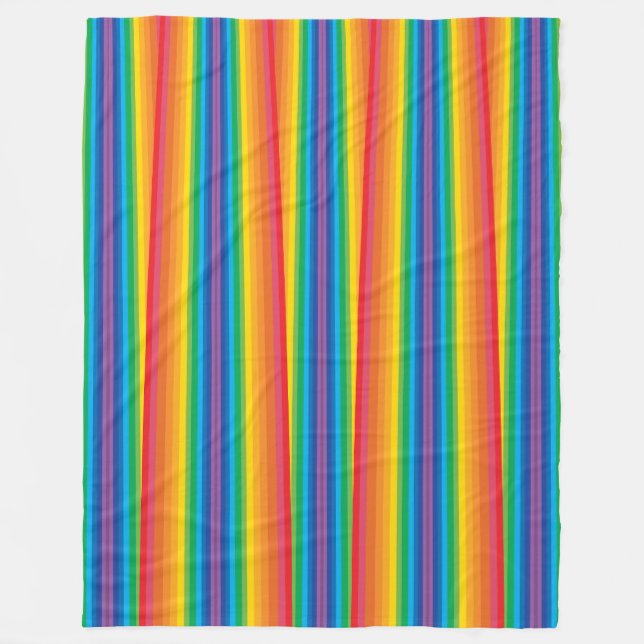 Retro Rainbows Fleece Blanket (3 Sizes) (Front)