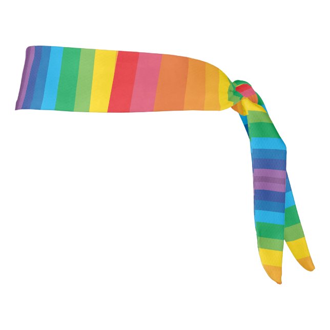 Retro Rainbows Head Tie (2 Sizes) Tie Headband (Rotate 90)