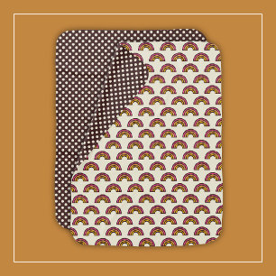 Retro Rainbows in Vintage California Surfer Colors Baby Blanket