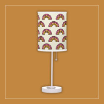 Retro Rainbows in Vintage California Surfer Colors Table Lamp