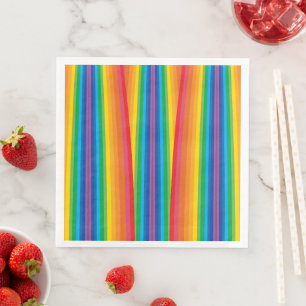 Retro Rainbows Paper Napkins