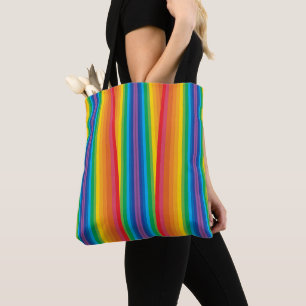 Retro Rainbows Shoulder Tote (2 Sizes) Bag