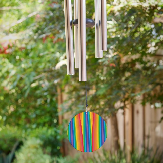 Retro Rainbows Wind Chime (Backyard)