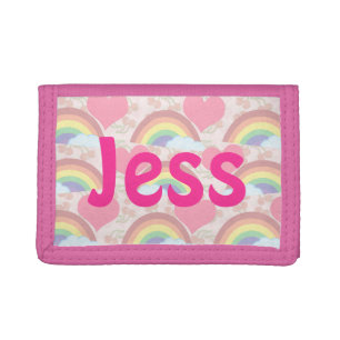 Retro Rainbows With Any Name Trifold Wallet