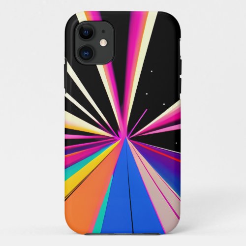 Retro raindbow colourfull stripes  iPhone 11 case