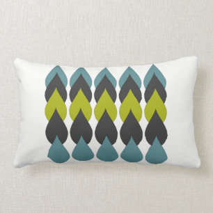 Retro Raindrops5 Lumbar Pillow
