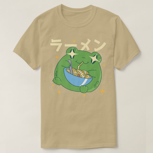 Retro Ramen Frog - Otaku Anime Manga 2762 T-Shirt (Design Front)