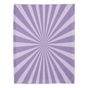 Retro Rays white and black transparent Duvet Cover