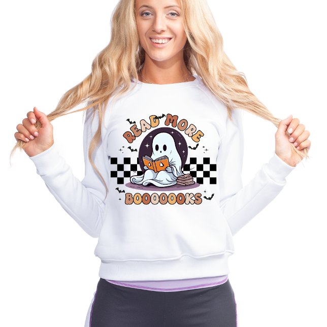 Retro Read More Books Halloween Sweatshirt (Creator Uploaded)