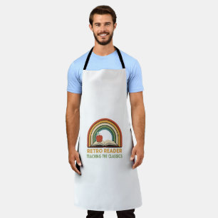  Retro Reader Teaching the Classics   Vintage 70s  Apron