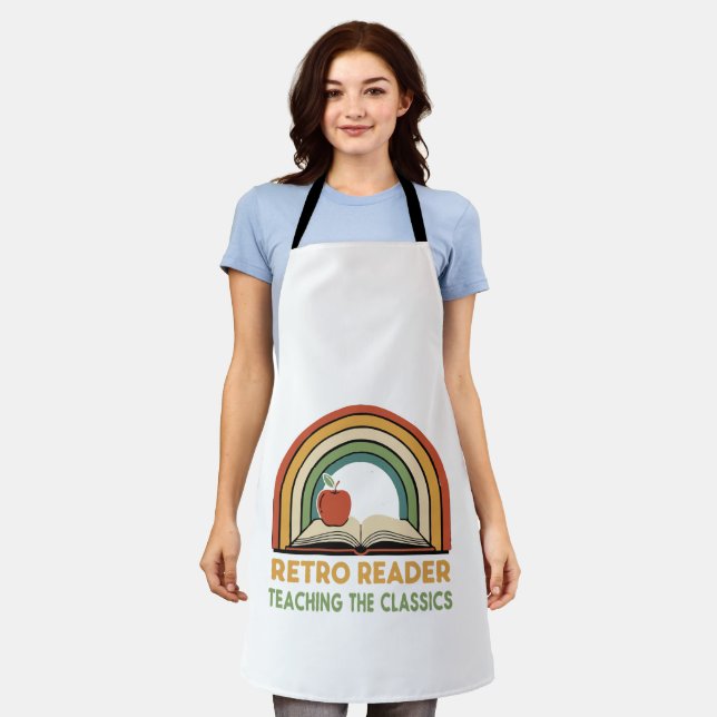  Retro Reader Teaching the Classics | Vintage 70s  Apron (Worn)