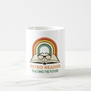 Retro Reader Teaching The Future   Vintage 70s  Coffee Mug