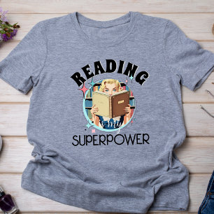 Retro Reading is my Superpower Bookish Saying T-Shirt