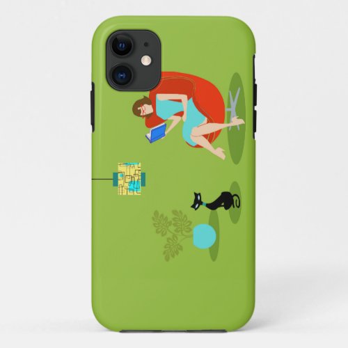 Retro Reading Woman iPhone 55S Case