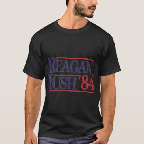 Retro Reagan Bush 84 Republican T_Shirt