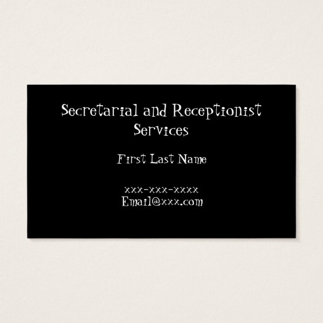 Retro Receptionist And Secretary Business Cards | Zazzle