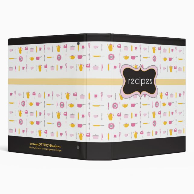 Retro Recipe Book Binder (Background)