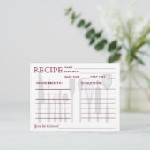 Retro Recipe Card Kitchen Tools Striped (Standing Front)
