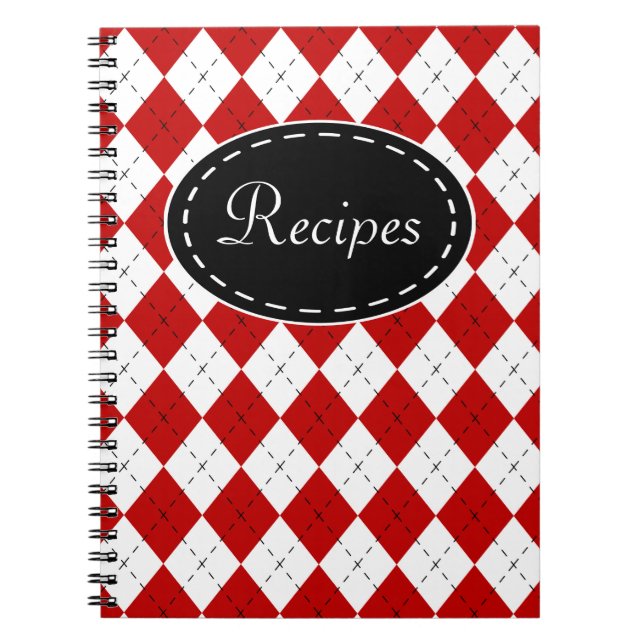 Retro Recipe Kitchen Notebook Gift (Front)