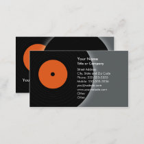 Retro Record DJ Business Card