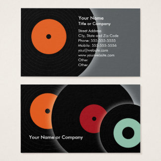 vintage vinyl records business cards templates zazzle