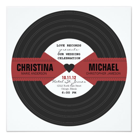 retro record invitation zazzle com record invitations