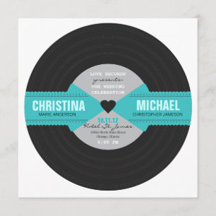 Retro Record Invitation