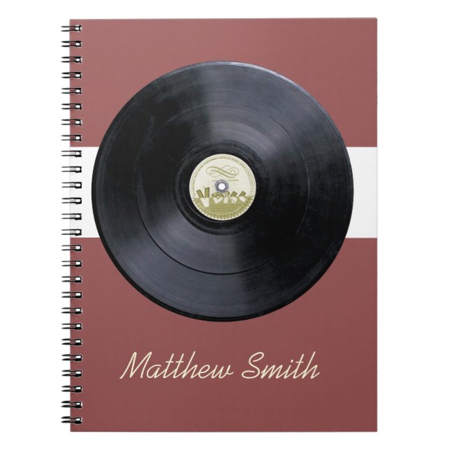 Retro record lp music notebook (Front)