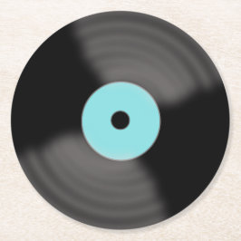Retro Record Paper Drink Party Coasters