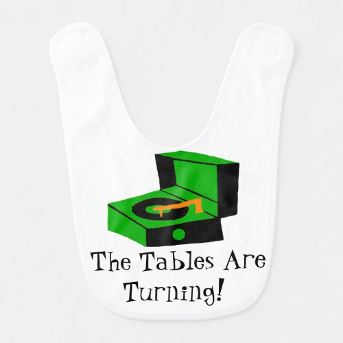 Retro Record Player Baby Bib