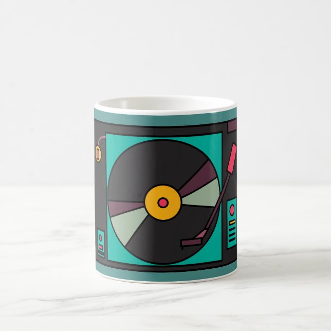 Retro Record Player Coffee Mug (Center)