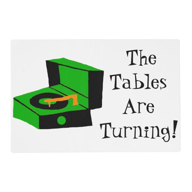 Retro Record Player Laminated Placemat (Front)