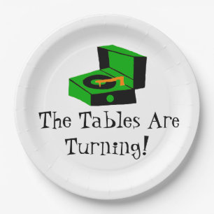 Retro Record Player Paper Plate