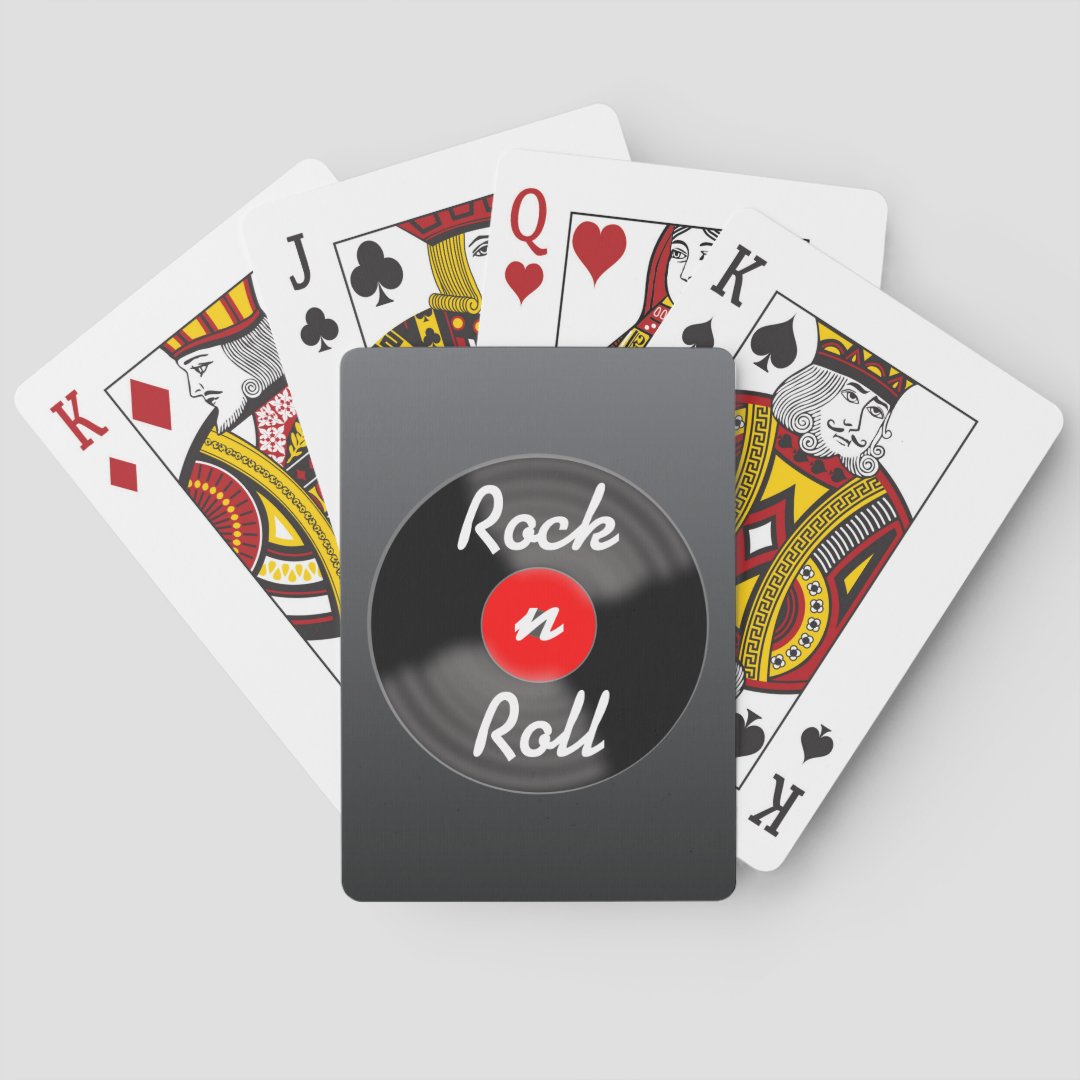 Retro Record Playing Cards Gift (Back)