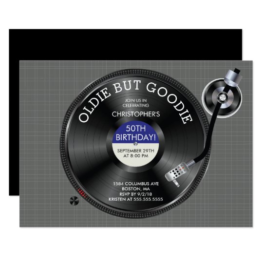 retro record turntable birthday