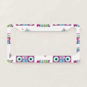 Retro Recorder Tape Seamless License Plate Frame