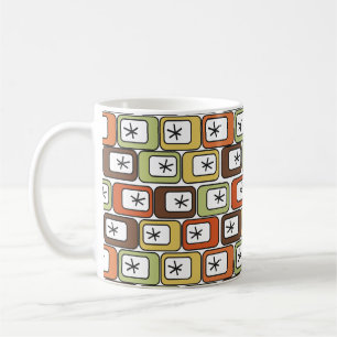 Retro Rectangles with Starbursts  Coffee Mug