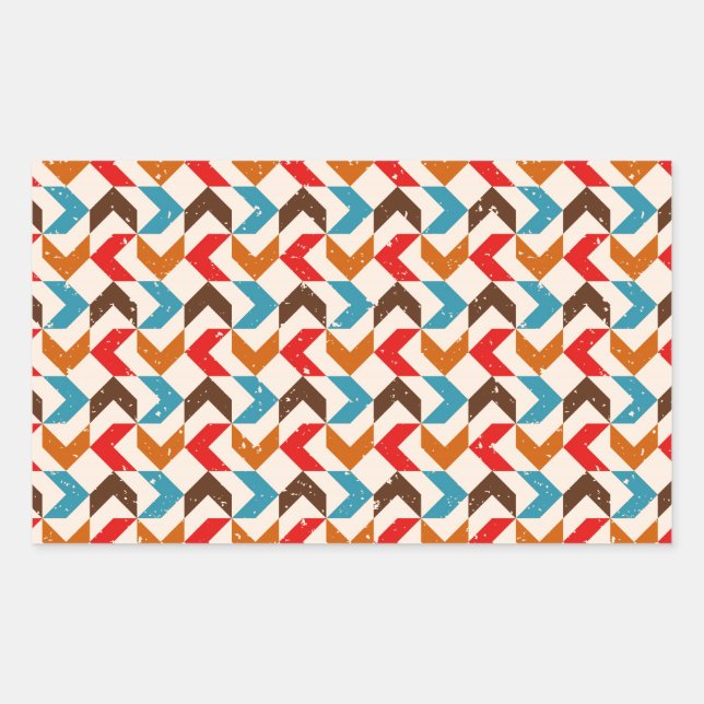 Retro Rectangular Sticker (Front)