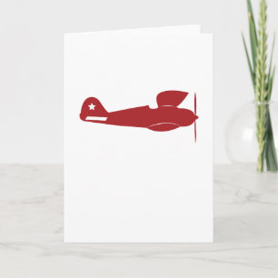 Retro Red Airplane Announcement