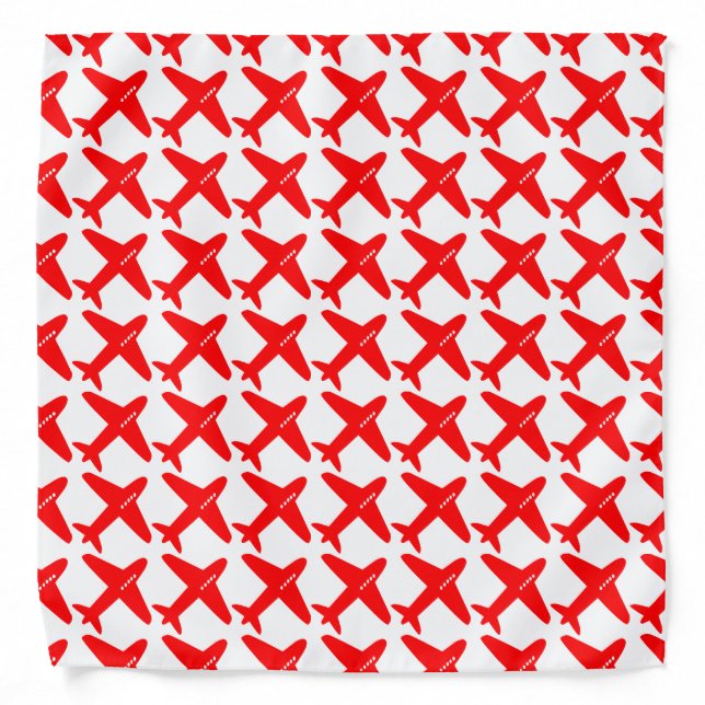 Retro Red Airplane Bandana (Front)