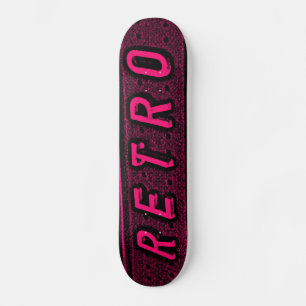 Retro - Red and Black Skateboard Deck