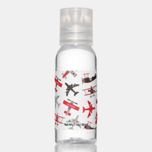 Retro Red and Black WWII Military Airplane Pattern Hand Sanitizer