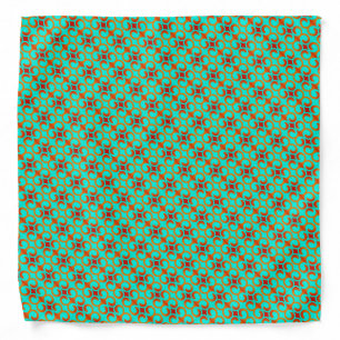 Retro Red and Green Pattern Bandana